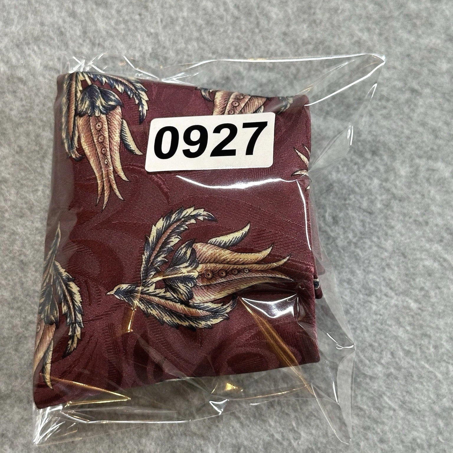 Vintage B Altman Silk Tie, Burgundy Floral Narrow 90s Mens Necktie 58x3.75in