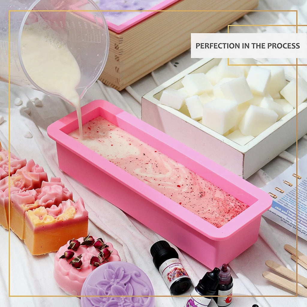 Deluxe DIY Soap Making Kit for Adults & Kids | Melt & Pour Shea Butter + Glycerin Base