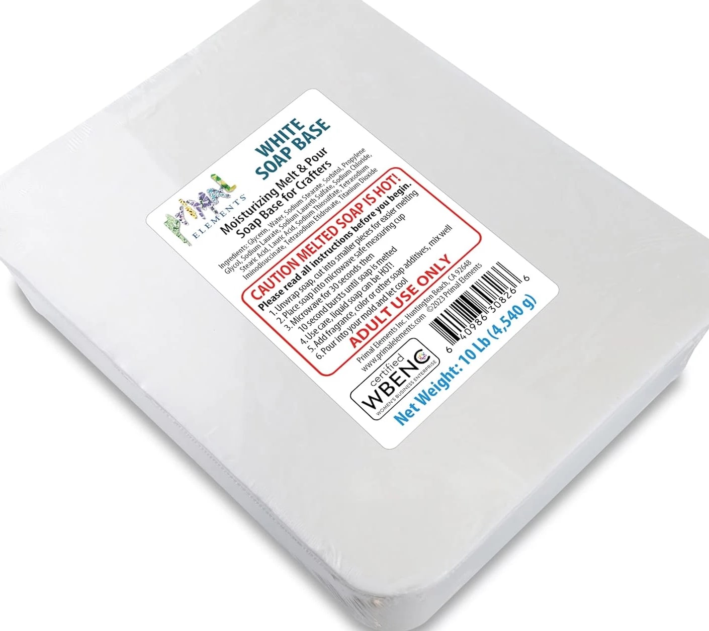 White Soap Base - Moisturizing Melt & Pour Glycerin Base for Soap Crafting