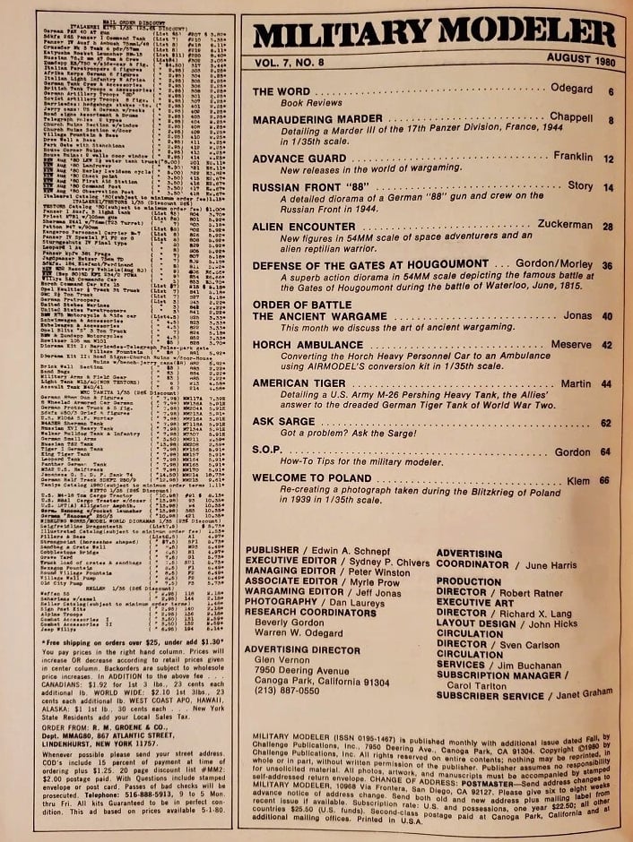 Military Modeler Magazine - 1980 COMPLETE YEAR