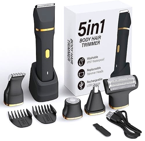 KINGTEE 5-in-1 Electric Bikini Trimmer Waterproof Hair Removal