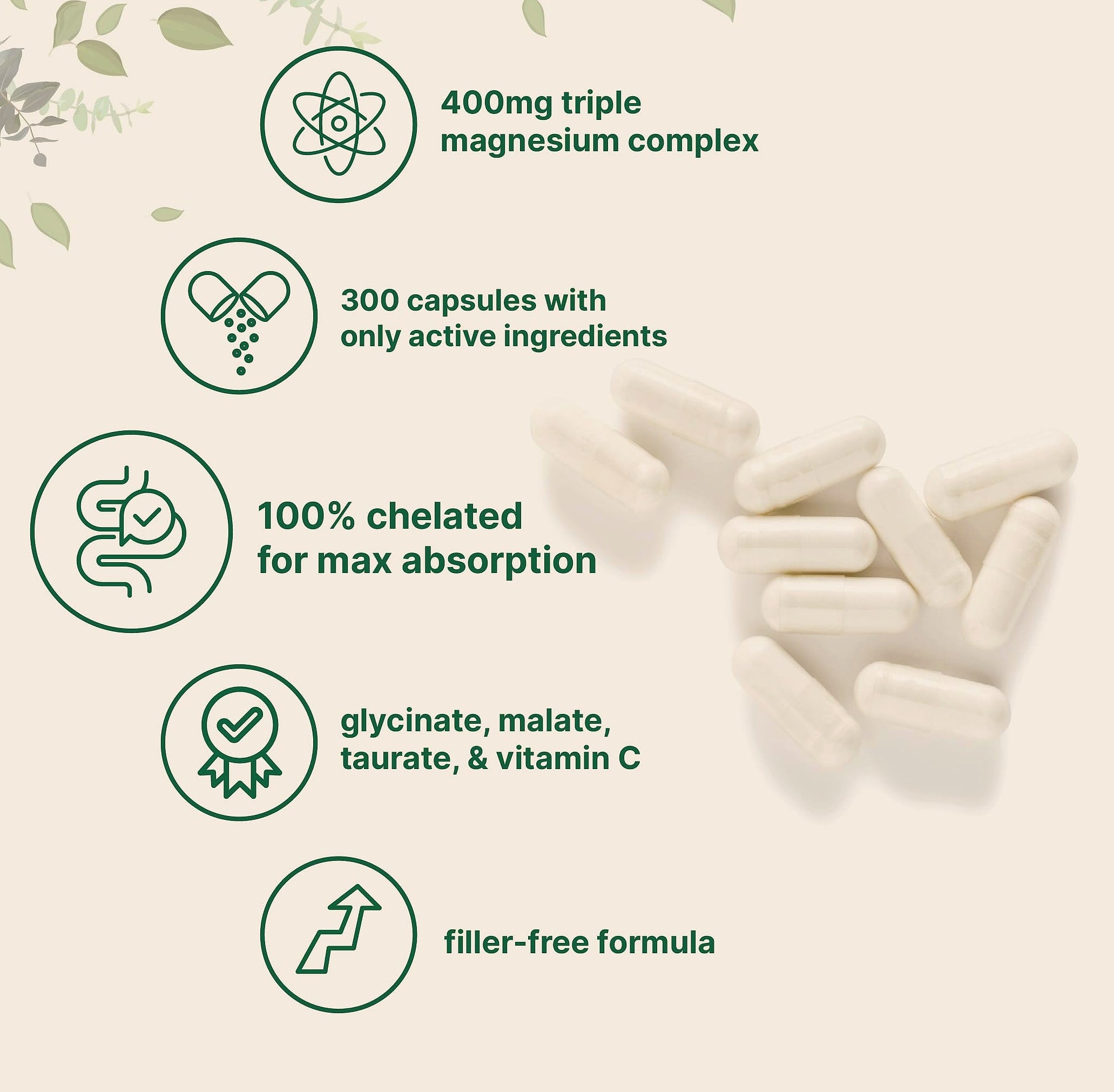 Micro Ingredients Pure Magnesium Complex, 300 Capsules
