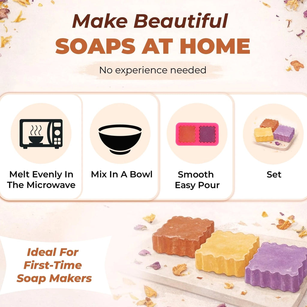 DIY Soap Making Kit Gift Set for Adults & Kids – Melt & Pour Natural Soap Making...