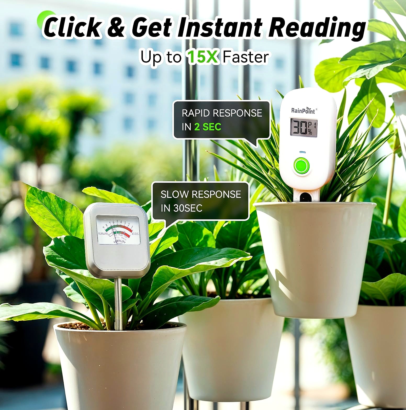 RAINPOINT Smart Wireless Moisture Meter with WiFi Hub Kit