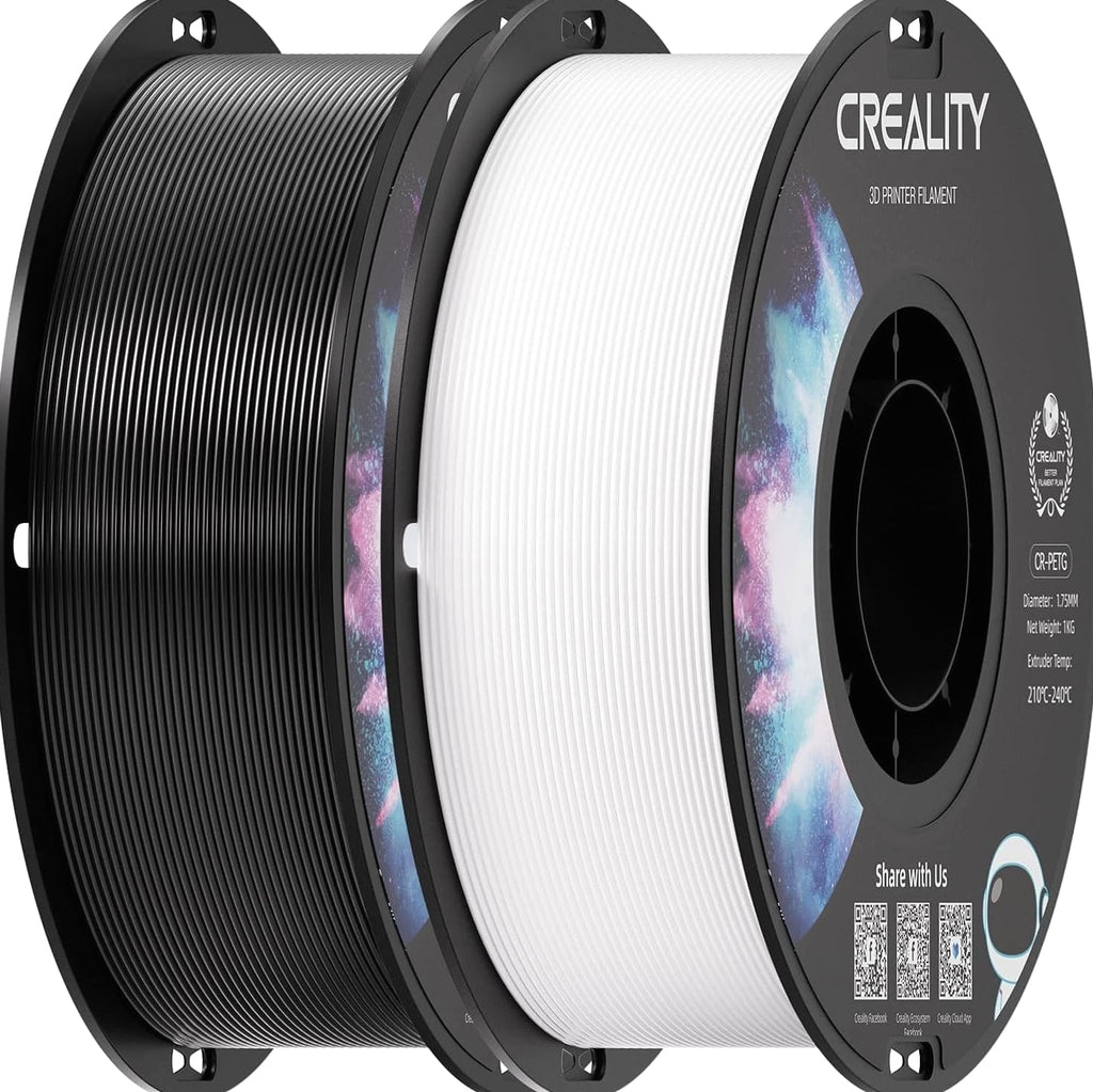 2 kg Black & White PETG 1.75mm Filament 3D Printer Filament Bundle Excellent