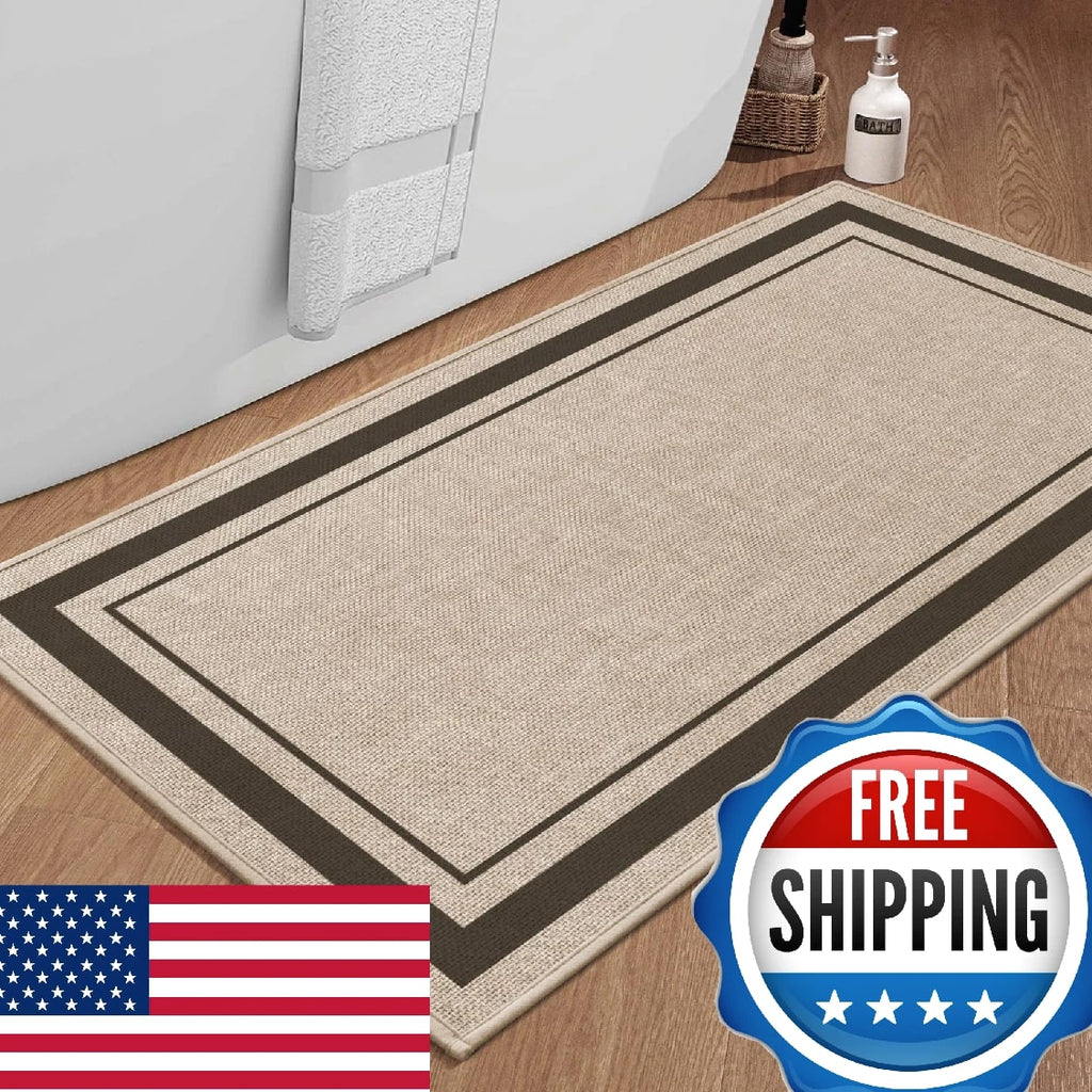 chakme Ultra Thin Non Slip Bathroom Rug 47x24 Quick Dry Absorbent Large Bath Mat