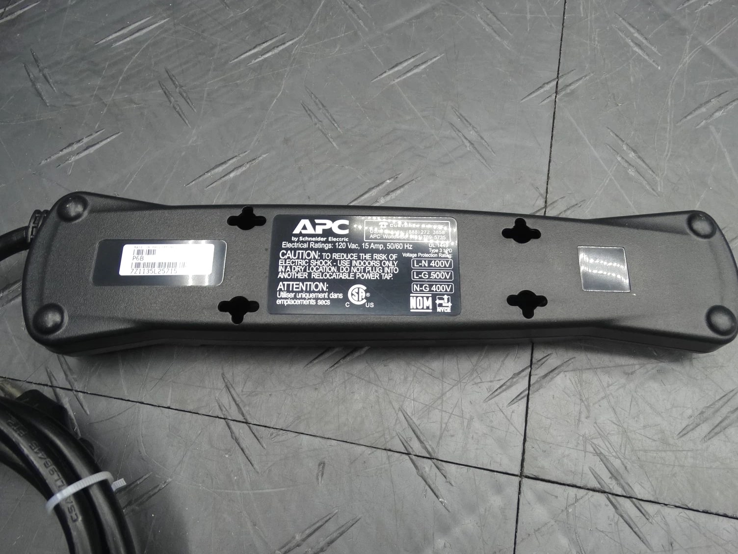 APC P6B Essential SurgeArrest 6-Outlet Surge Protector Power Strip (Lot of 3)