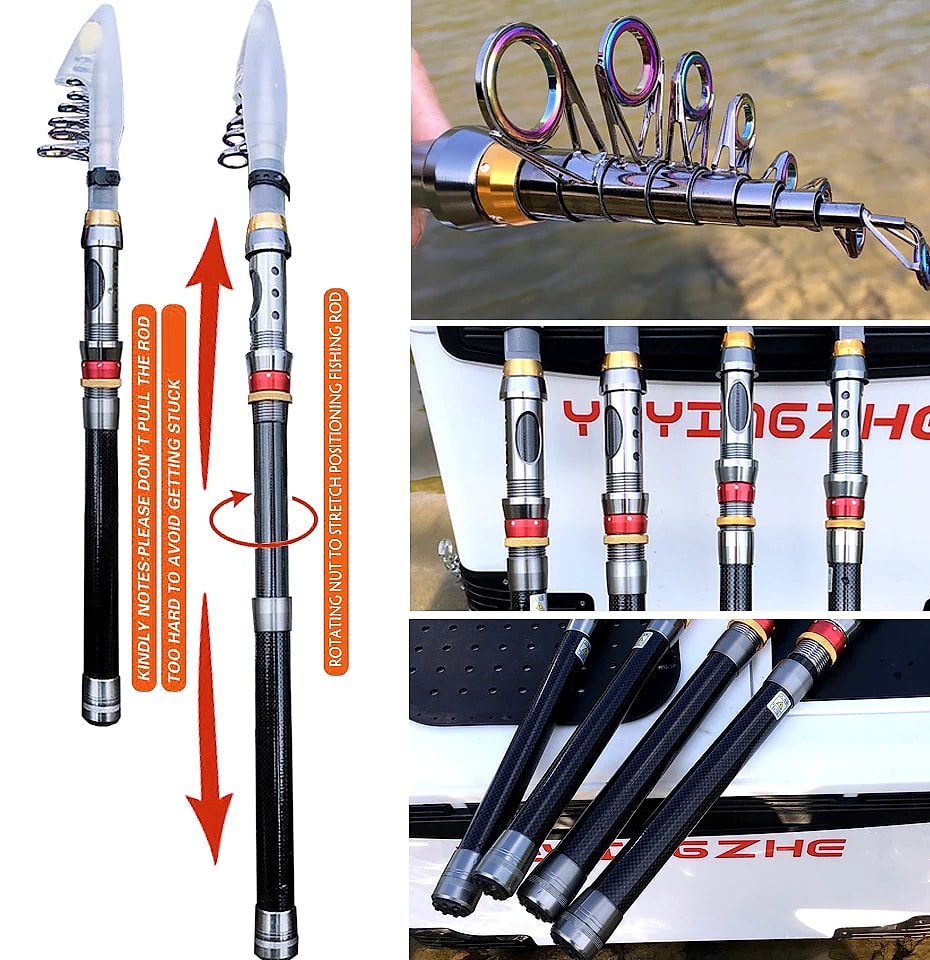 GHOTDA Telescopic Fishing Rod and Reel Combo 1.8-3.6m