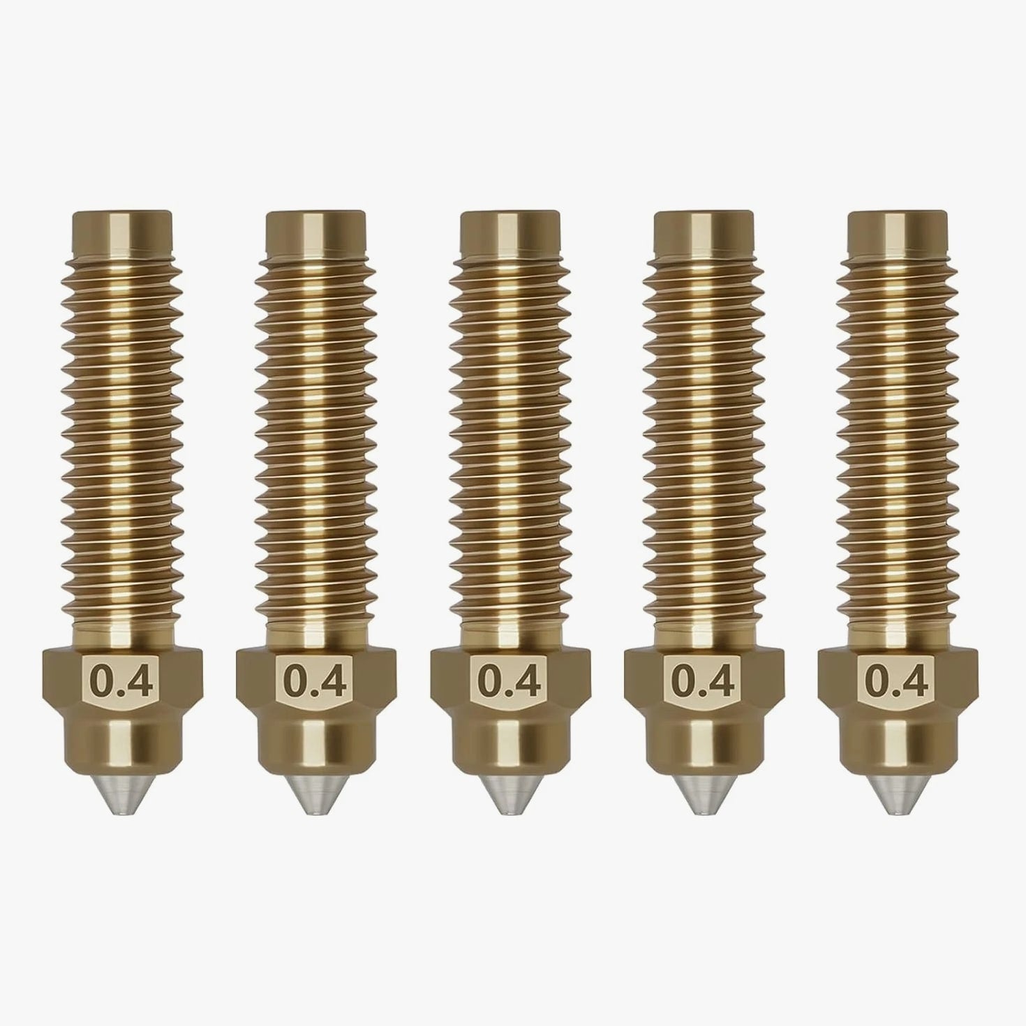 5-Pack 0.4mm Hardened Steel Nozzle Kit for Elegoo Centauri 3D Printer