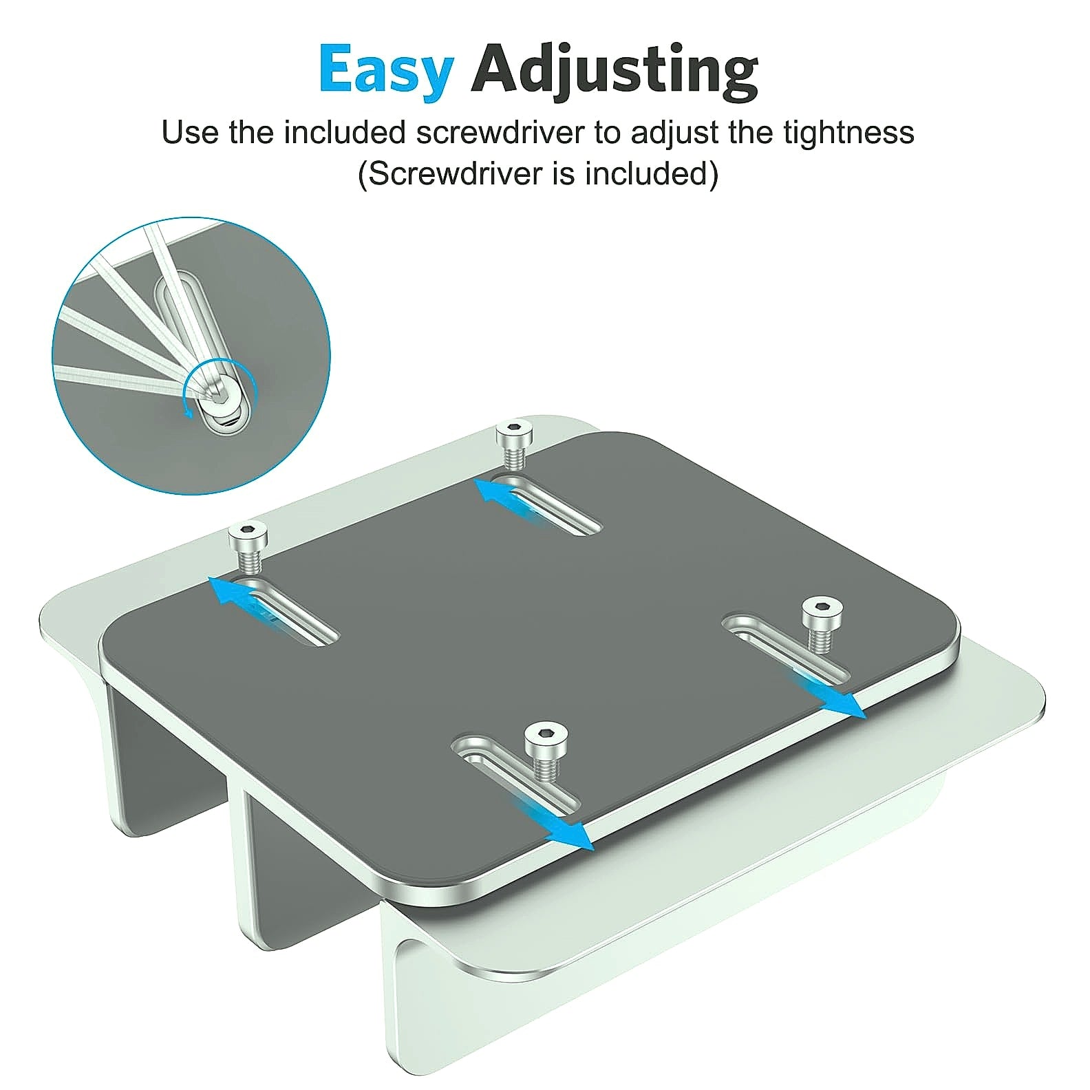 OMOTON Vertical Laptop Stand Double Dock Aluminum Silver