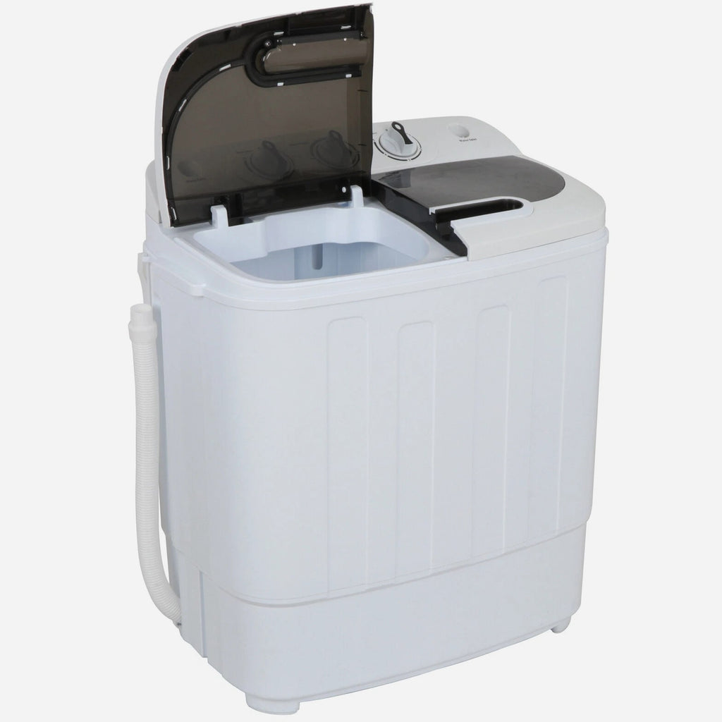 White Compact Portable Washer & Dryer with Mini Washing Machine and Spin Dryer