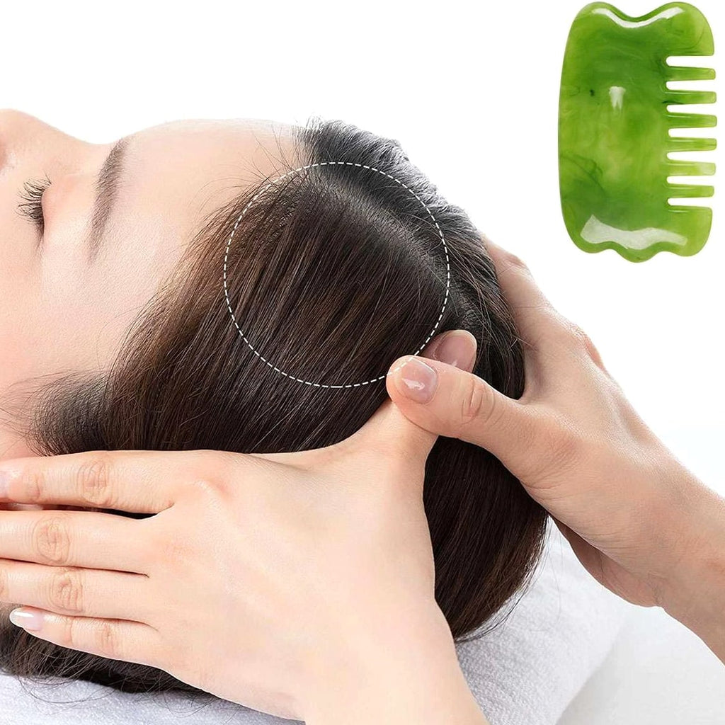7 Pcs Jade Gua Sha Board Beauty Facial Roller Set Natural Face Neck Massager Tool
