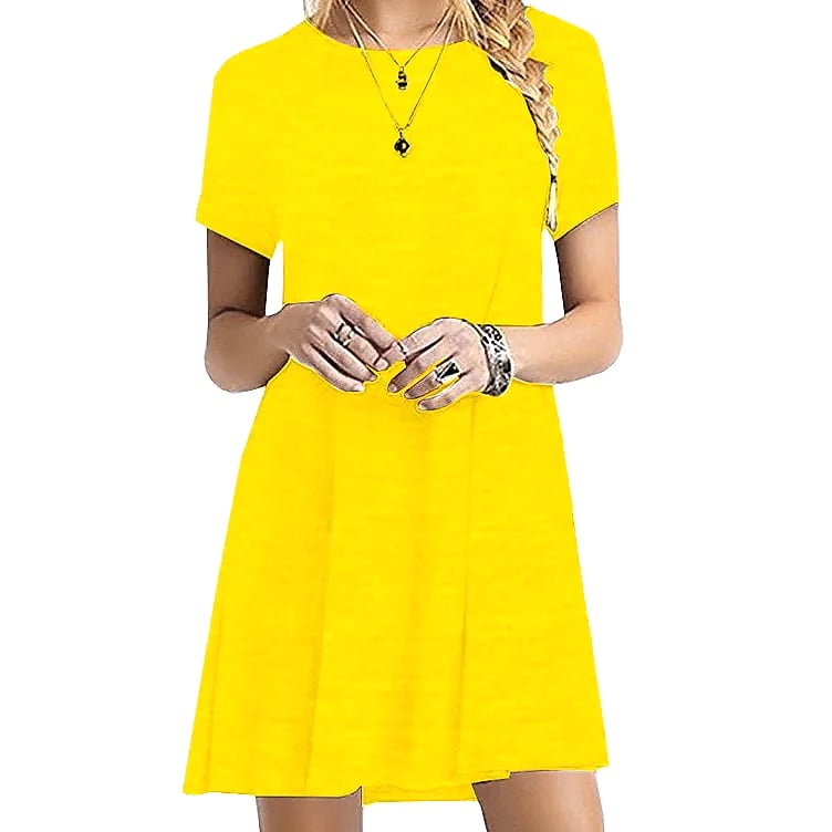 INSTYLISH Women's Casual Print Mini T-Shirt Dress