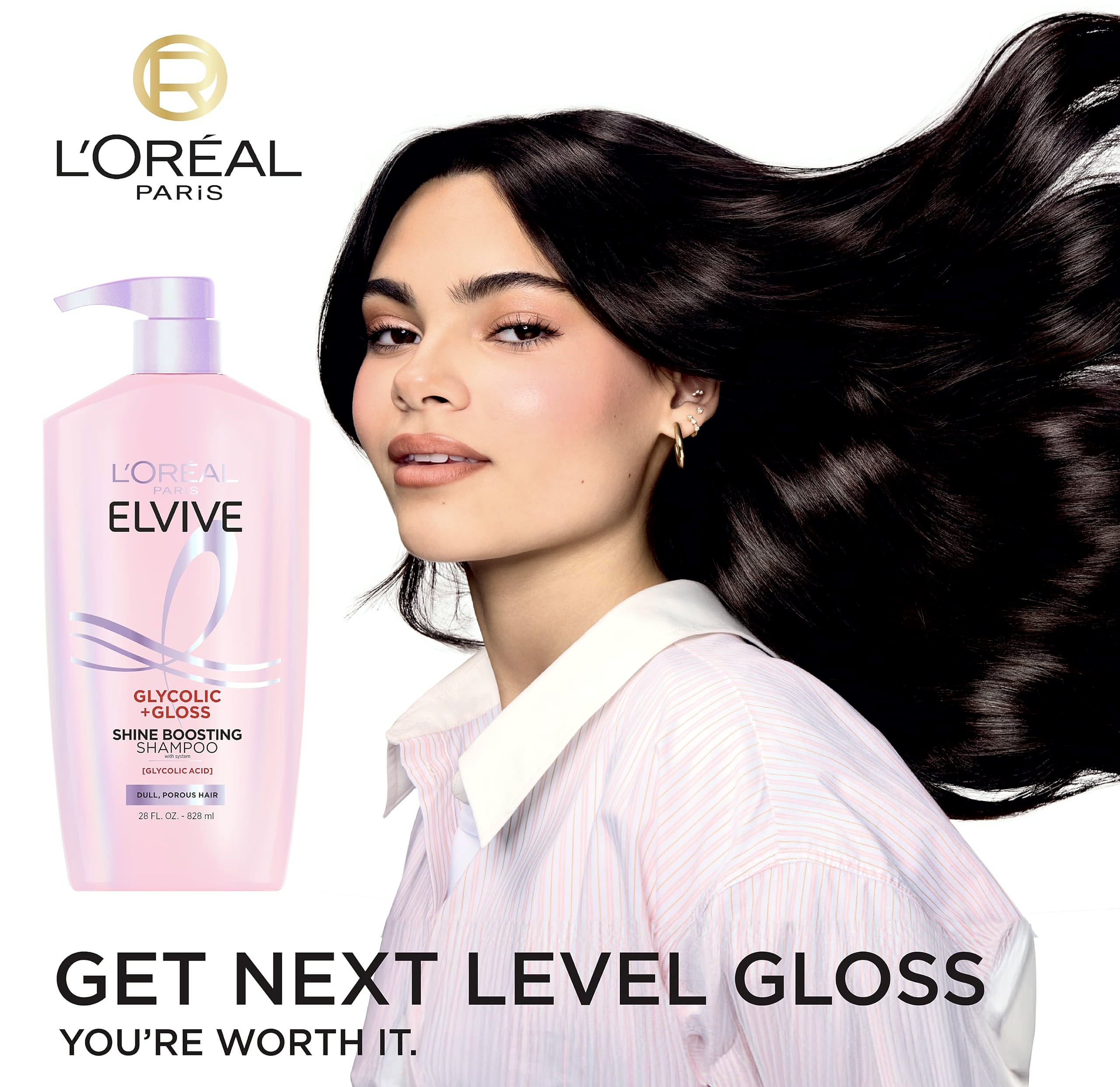 L'Oreal Paris Elvive Glycolic Gloss Shampoo and Conditioner Set