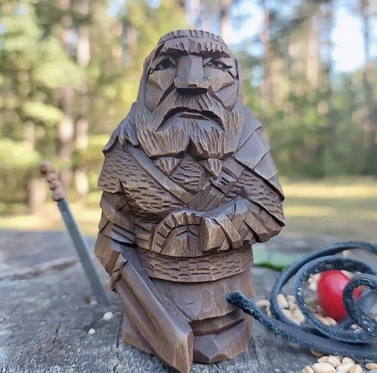 Norse Viking Odin Resin Statue Garden Ornament