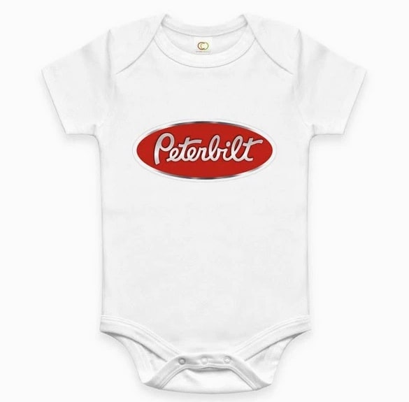 RARE PETERBILT DRIVER TRUCK DRIVER BABY FUNNY BODYSUIT 1 PIECE ROMPER. DISCOVER!