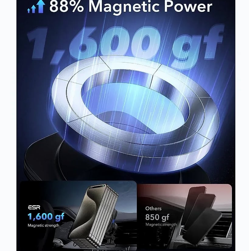 ESR 15W Magnetic Wireless Car Charger with MagSafe Air Vent Mount