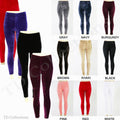 TD Women's Ultra Soft Velvet Stretch Winter Leggings One Size