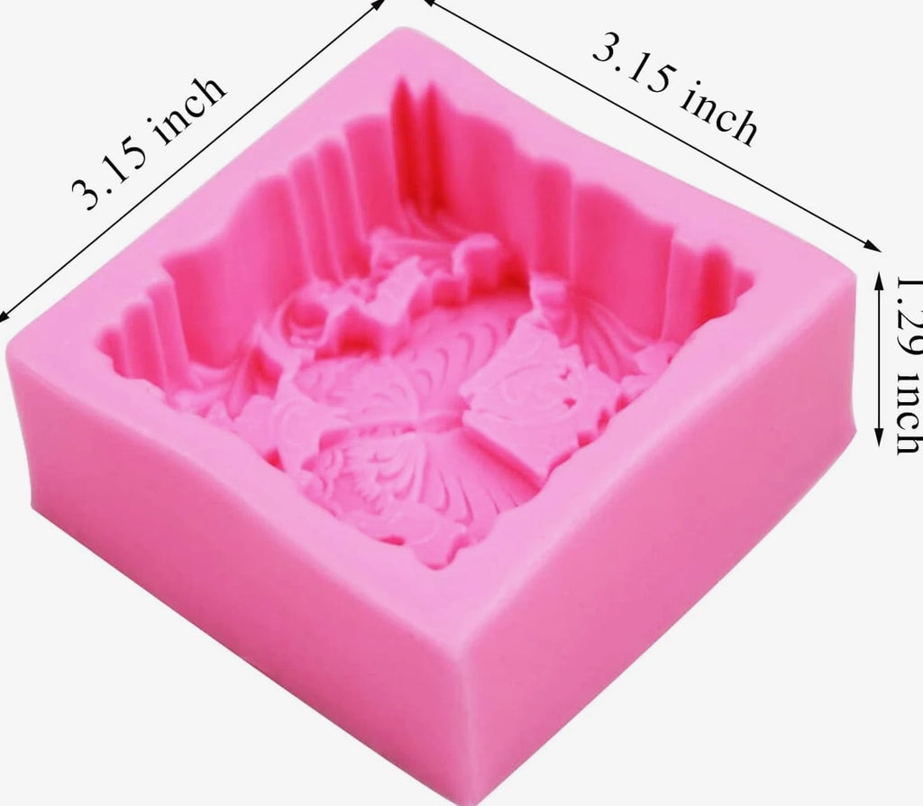 Silicone Soap Molds - 2 Pack Butterfly Flower 3D Floral Silicone Molds