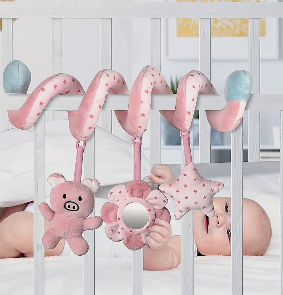 QWZ Infant Spiral Activity Hanging Toys for Car Seat Stroller Crib