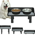 Adjustable Elevated Dog Food Bowl Stand with Non-Slip Pads