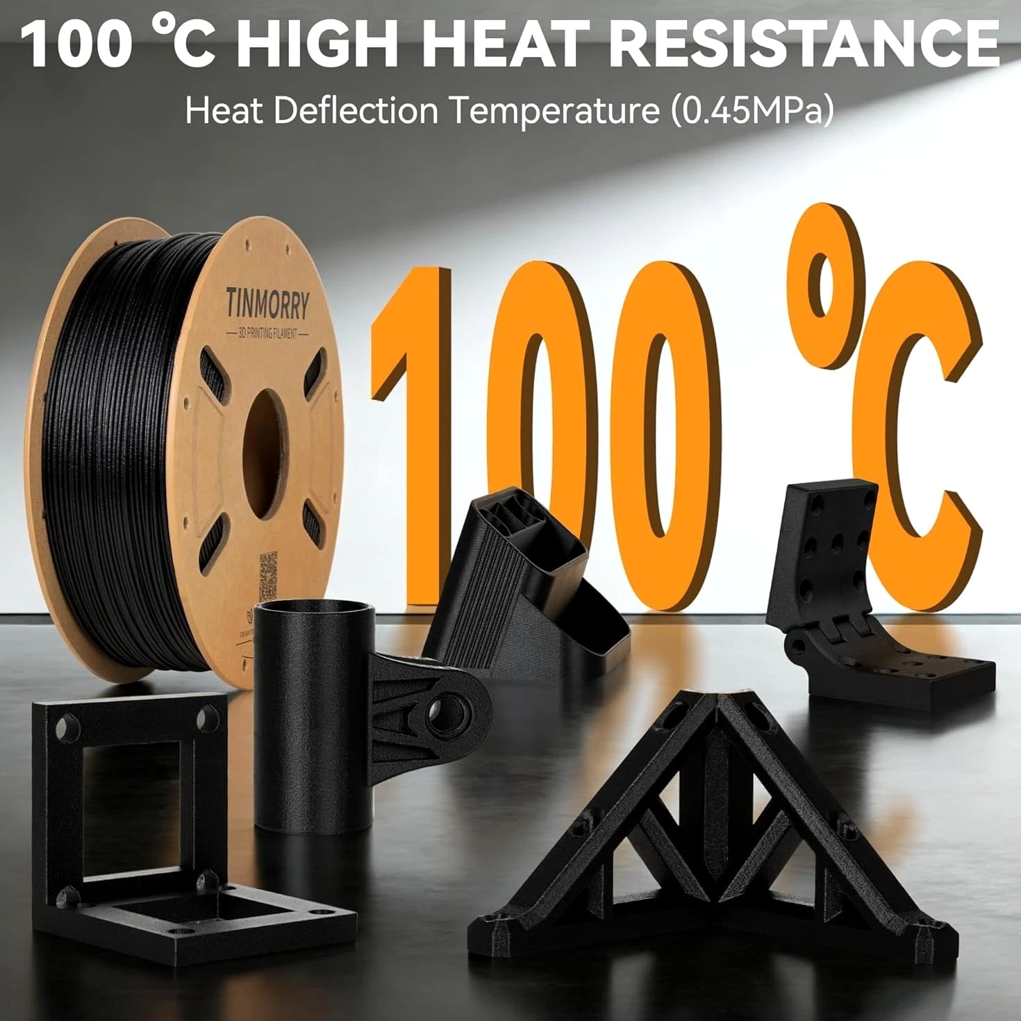 ABS-GF Filament 1.75mm, 10% Glass Fiber Reinforced Material 3D Printer, High...