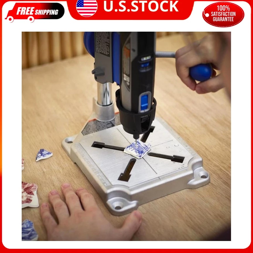 Dremel 220-01 Rotary Tool Workstation Drill Press Work Station w Wrench
