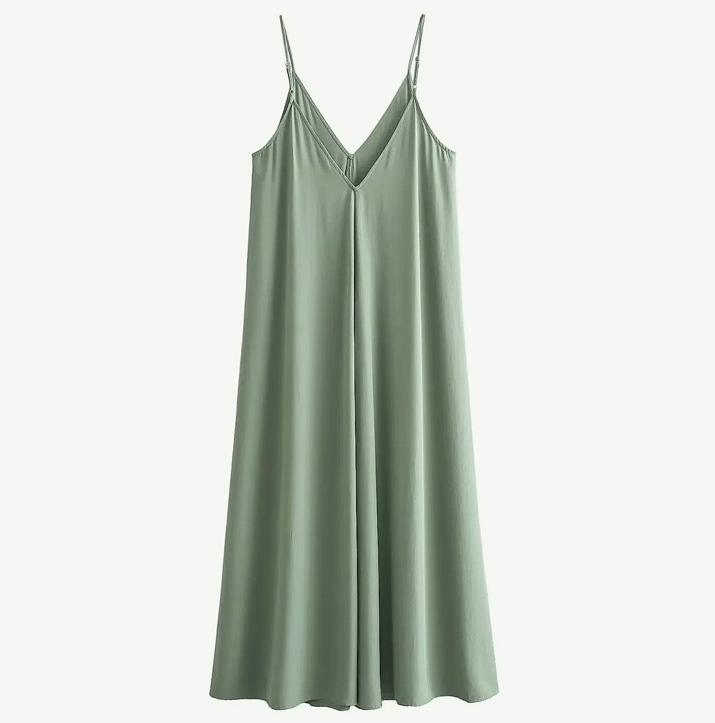 MUJER Backless Slip Maxi Dress for Summer