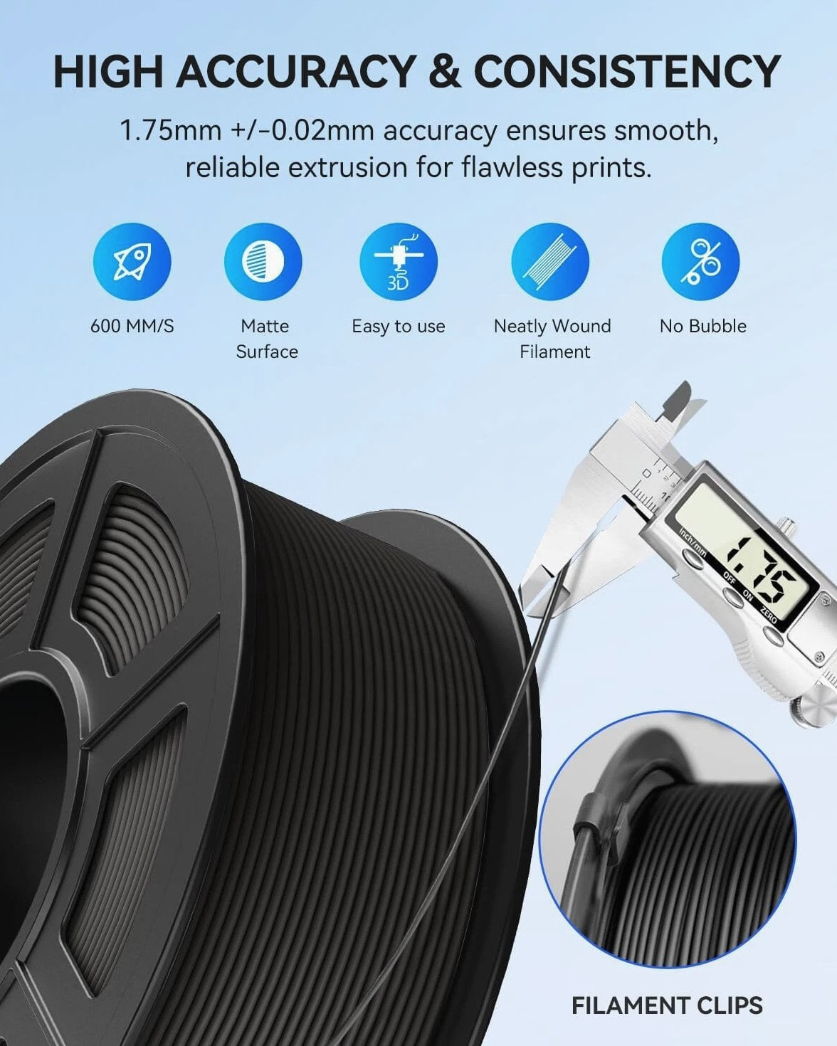「BUY 6 PAY 4」 JAYO 1.1KG PLA+ PLA TPU SILK PETG 1.75MM 3D Printer Filament ABS