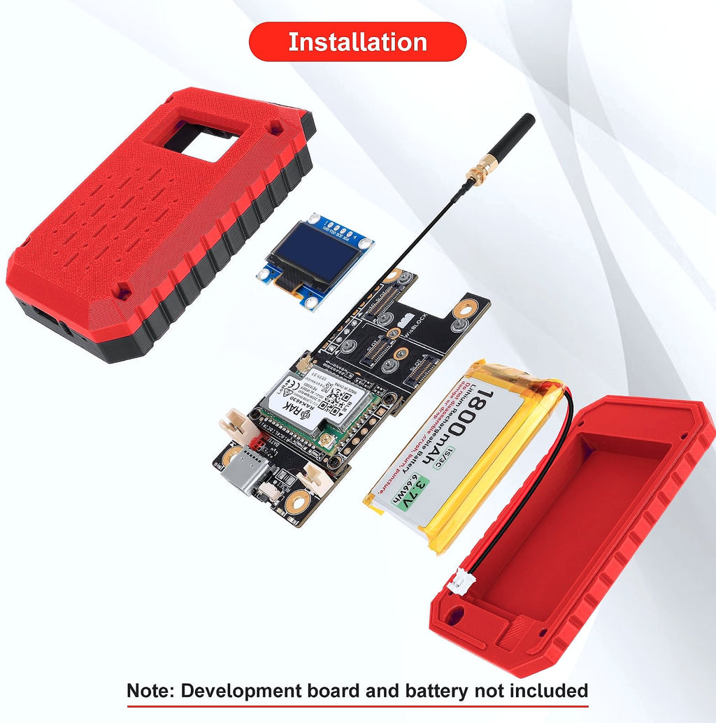 Drocoge Meshtastic RAK Wisblock Enclosure Kit Red
