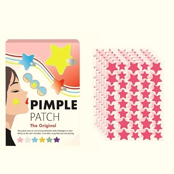 40-Piece Multi-Color Star Acne Patches, Ultra-Thin