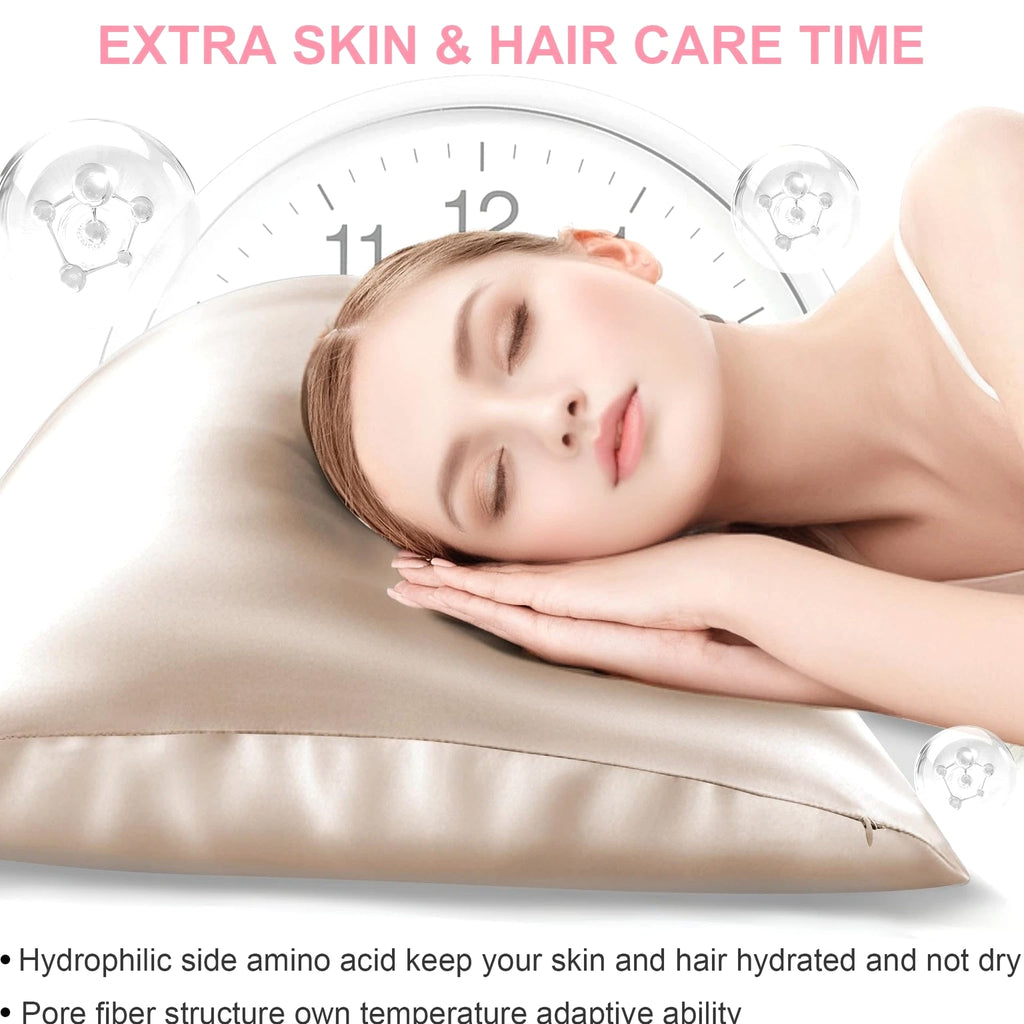 Silk Body Pillow Cover with Zipper, Mulberry Silk Pillowcases Body Size, Ult...