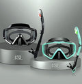 Adult Snorkeling Gear Set with 3-Window Panoramic Mask