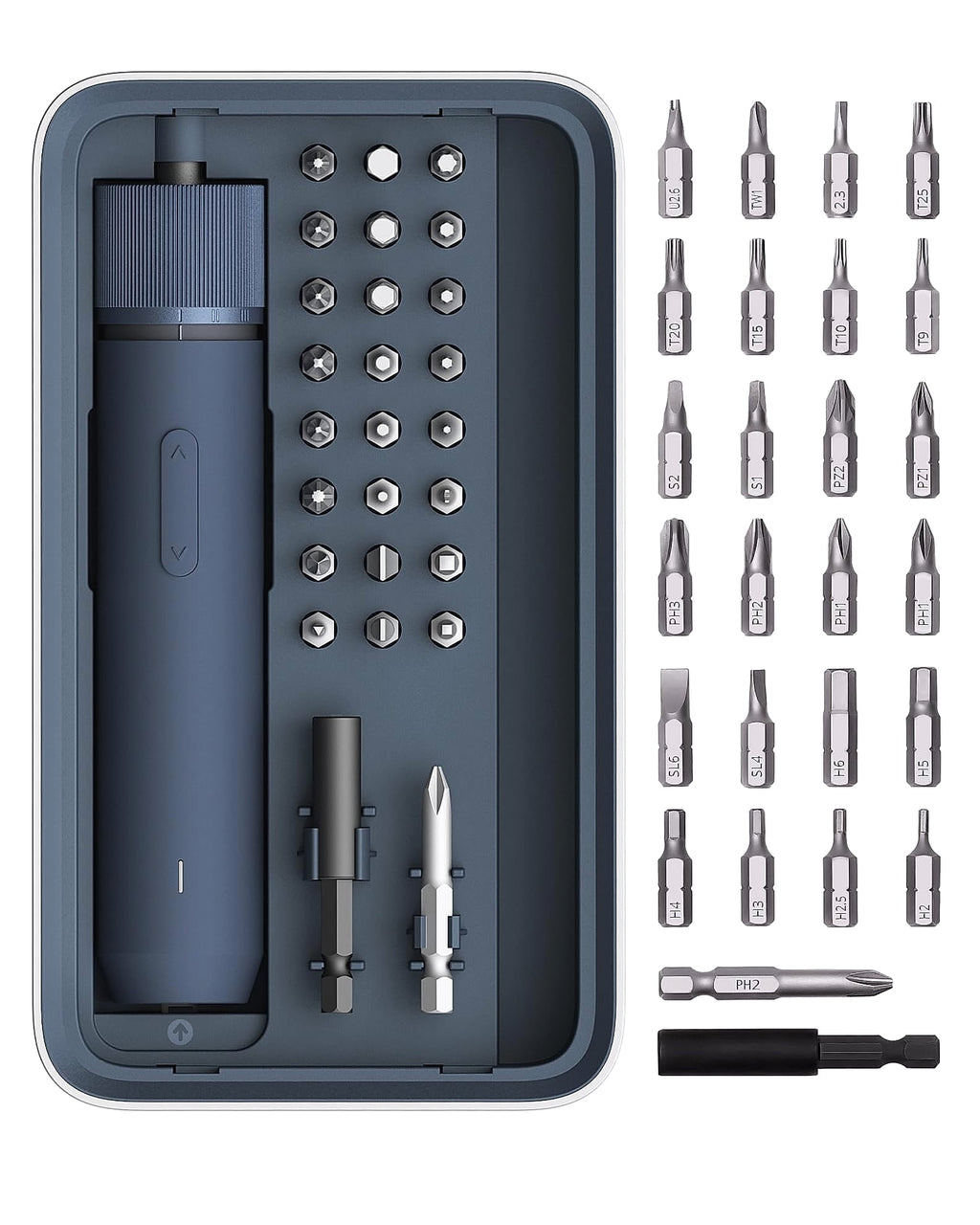 HOTO 25-Piece Electric Screwdriver Kit with LED Light