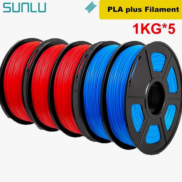 PETG/ABS Filamnet 1.75mm 5Roll 1KG Neatly Wound Printer Filament for 3D Printer