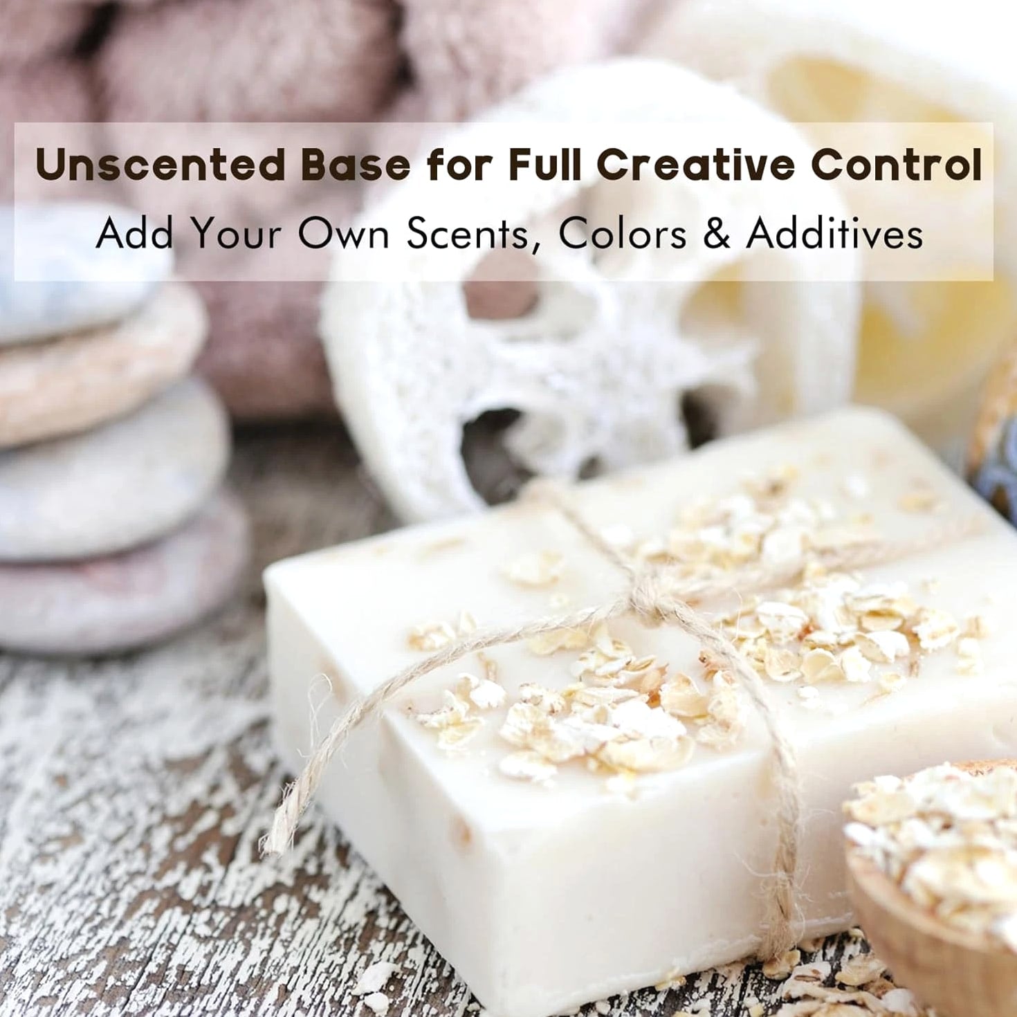 1 Lb Unscented Glycerin Soap Base – DIY Crafting, Melt and Pour Soap Base, Ea