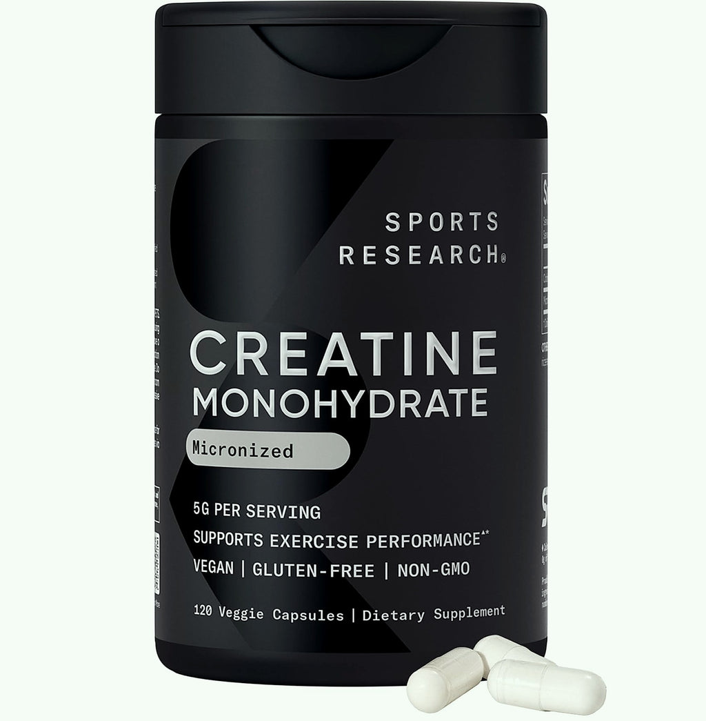 Sports Research Creatine Monohydrate 5g Powder for Strength