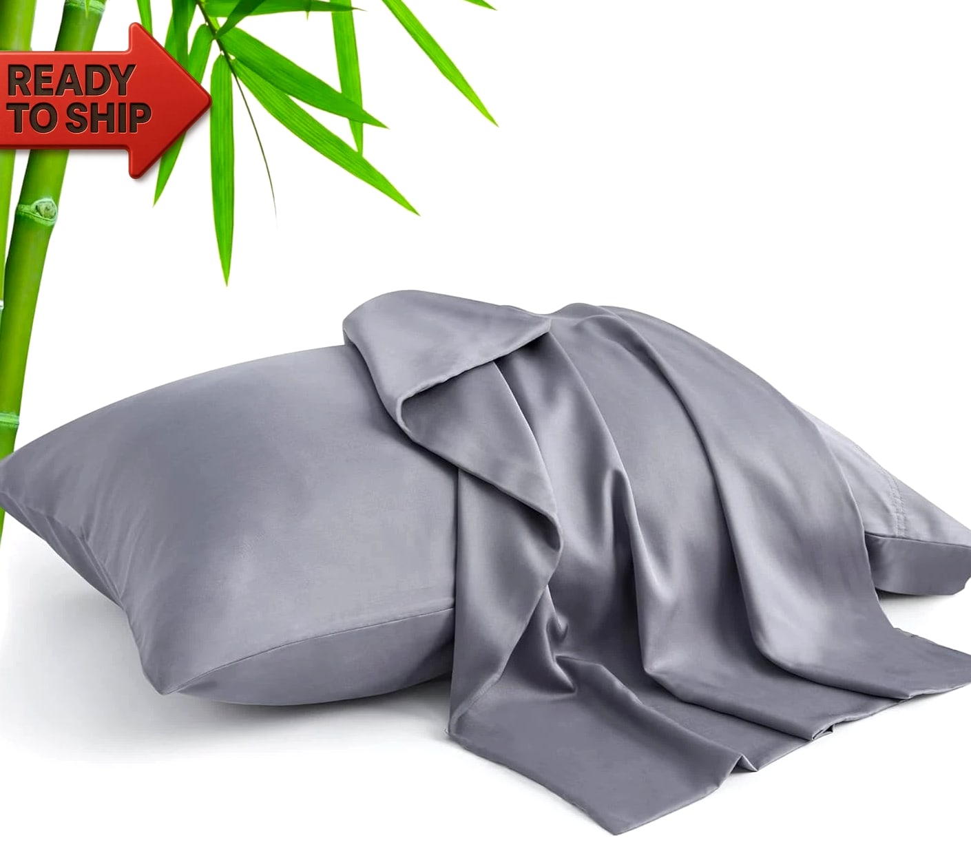 BEDELITE Pillow Cases Queen Size Set of 2, Rayon Derived from Bamboo, Cooling P