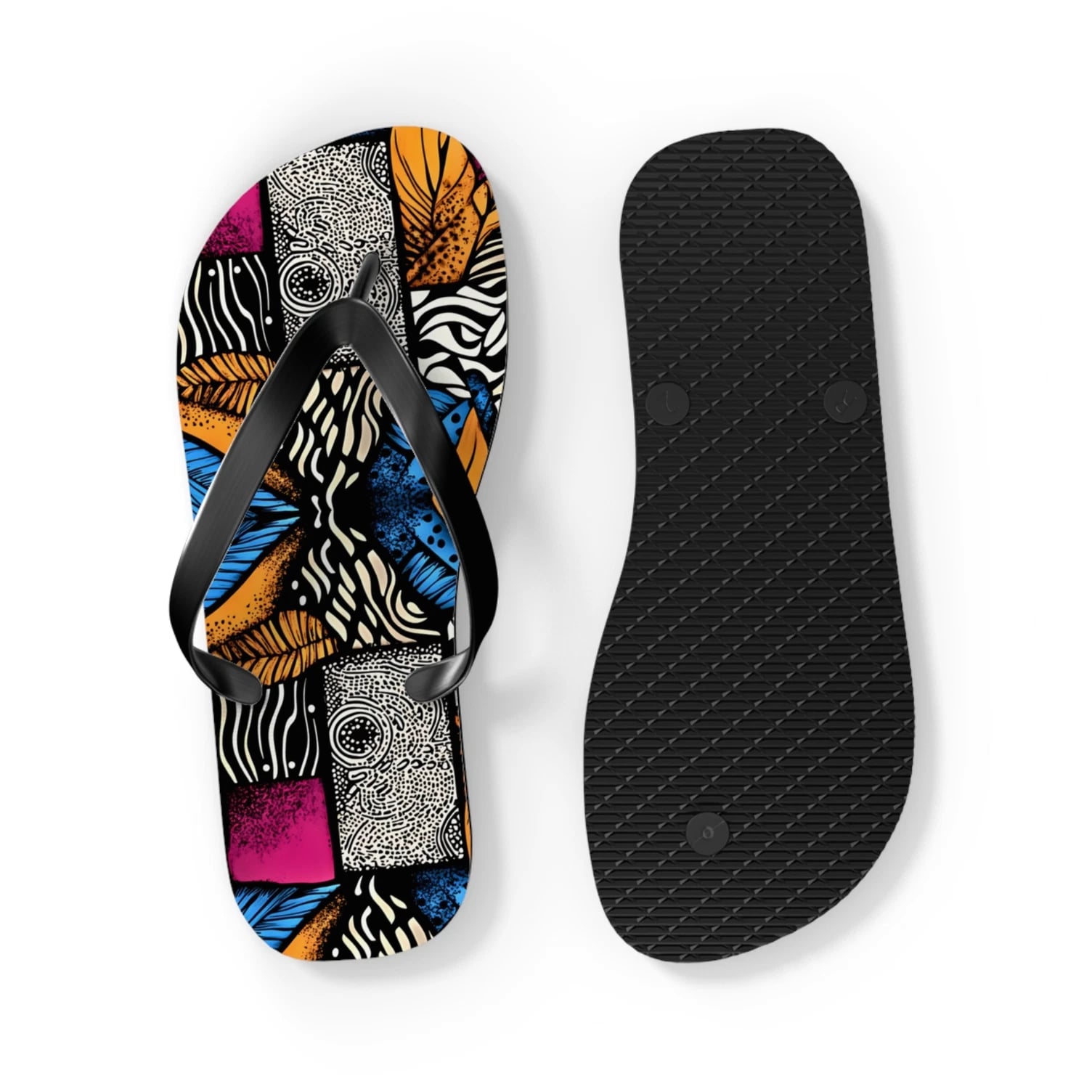 Floral and Feather Flip Flops | Beach Sandals for Summer Vibes Vacation Footwear