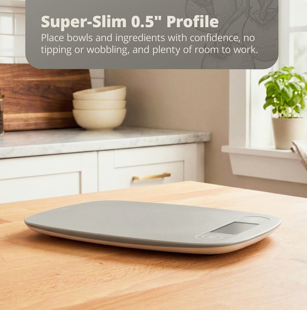 Greater Goods Digital Food Scale, 1g Precision Kitchen Scale