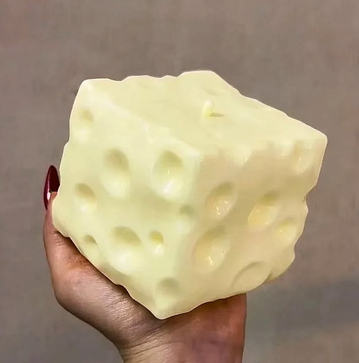Jumbo Cheese Cube Stress Ball Shapeable Fidget Toy