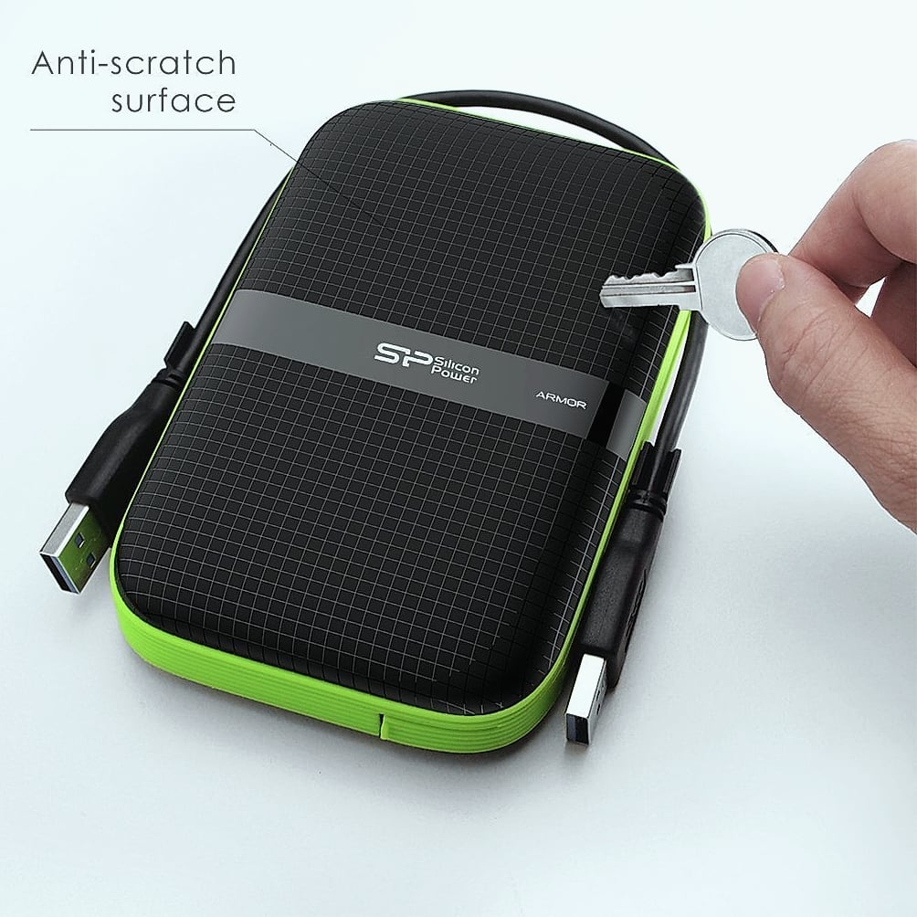 Silicon Power 4TB Rugged Armor A60 Military-grade Shockproof/Water-Resistant USB 3.0 2.5" External Hard Drive for PC, Mac, Xbox One, Xbox 360, PS4, PS4 Pro and PS4 Slim, Black