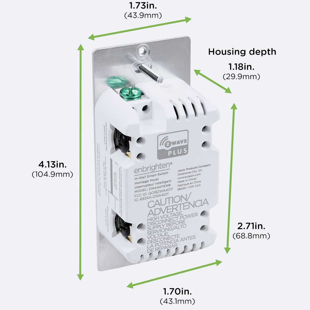Enbrighten 58433 Z-Wave In-Wall Smart Light Switch