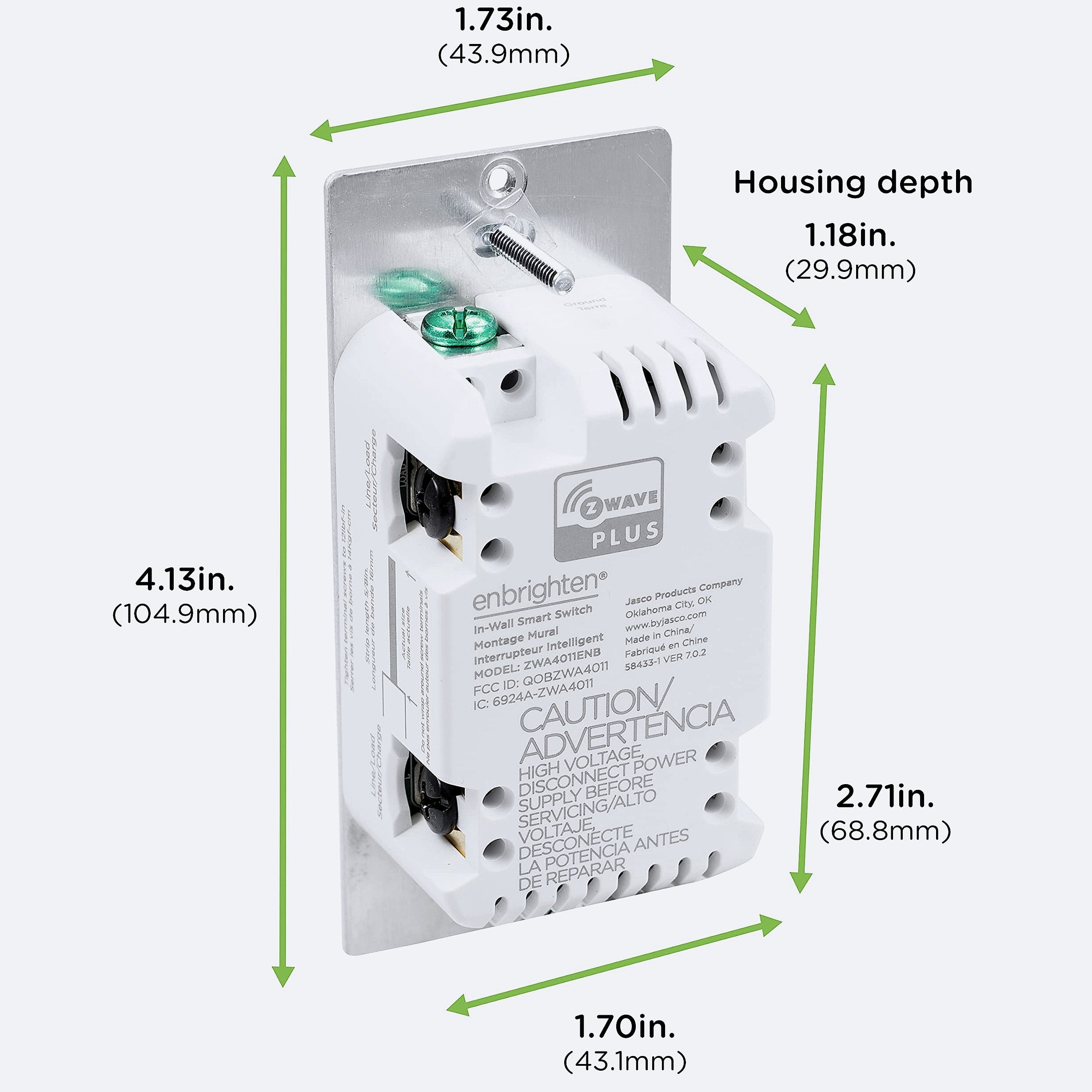 Enbrighten 58433 Z-Wave In-Wall Smart Light Switch