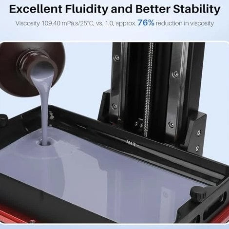 8K Water Washable 3D Printer Resin, Low Viscosity High Precision 405nm UV-Curing