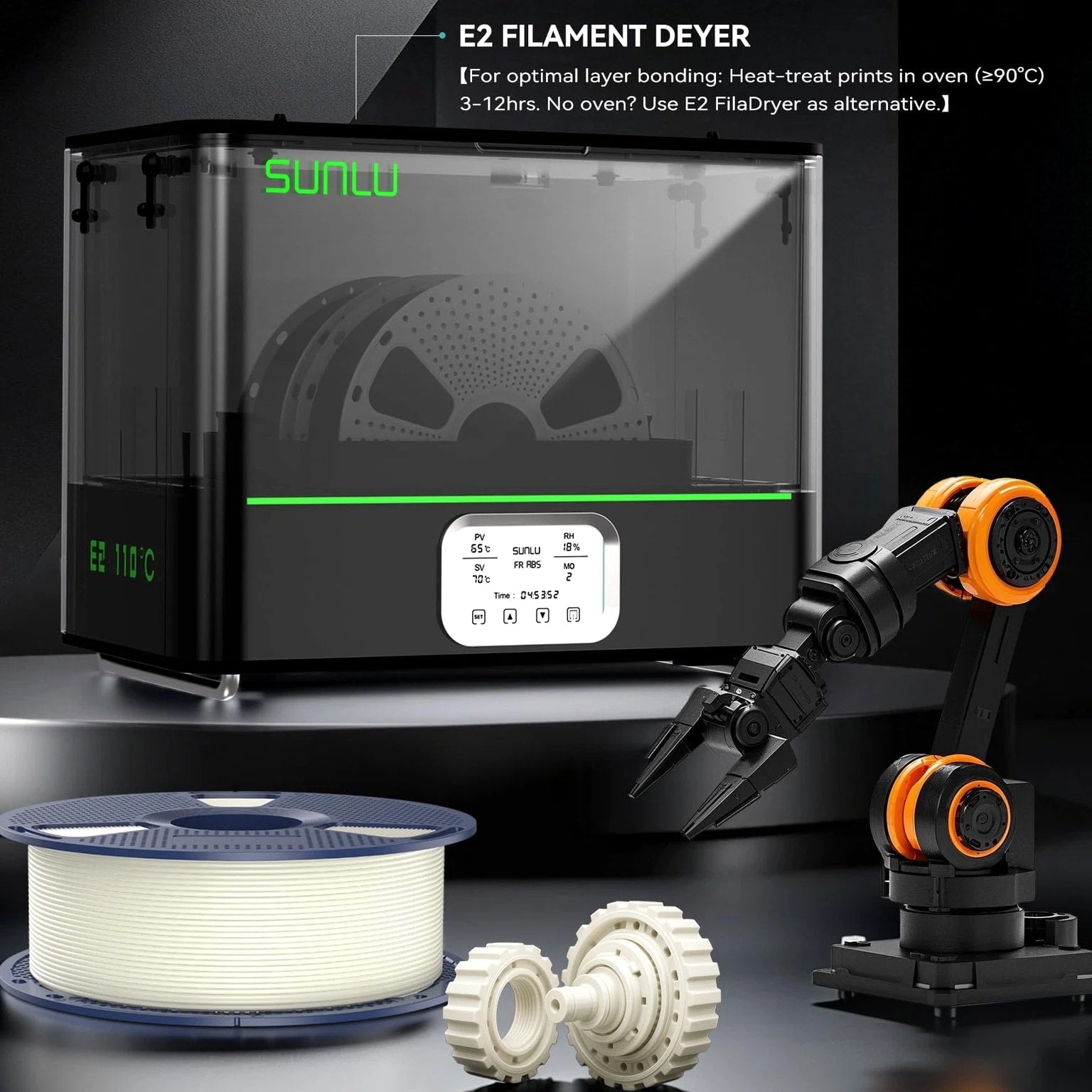 FR-ABS 3D Filament 1.75mm 1KG, UL94 V0 Fireproof Material, Tough & Durable...