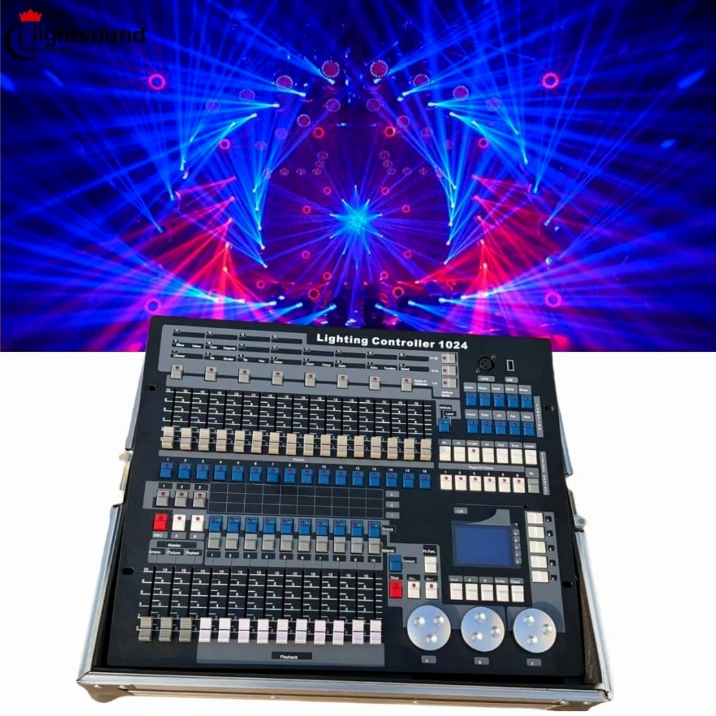 US dmx512 DJ Lighting controller 1024 console Pro stage light Control+road case
