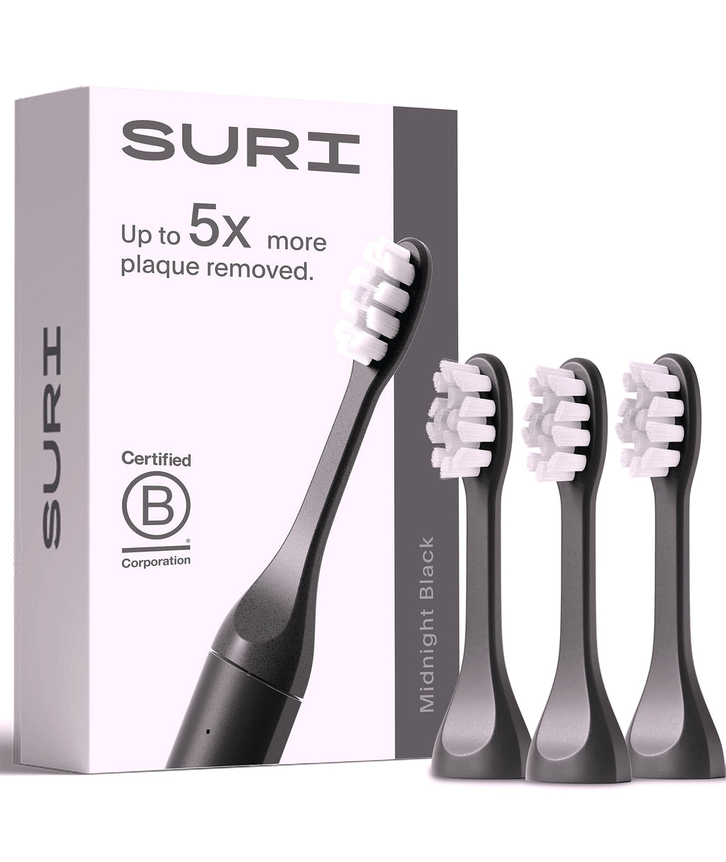 SURI Sonic Toothbrush Replacement Heads with Tongue Scraper