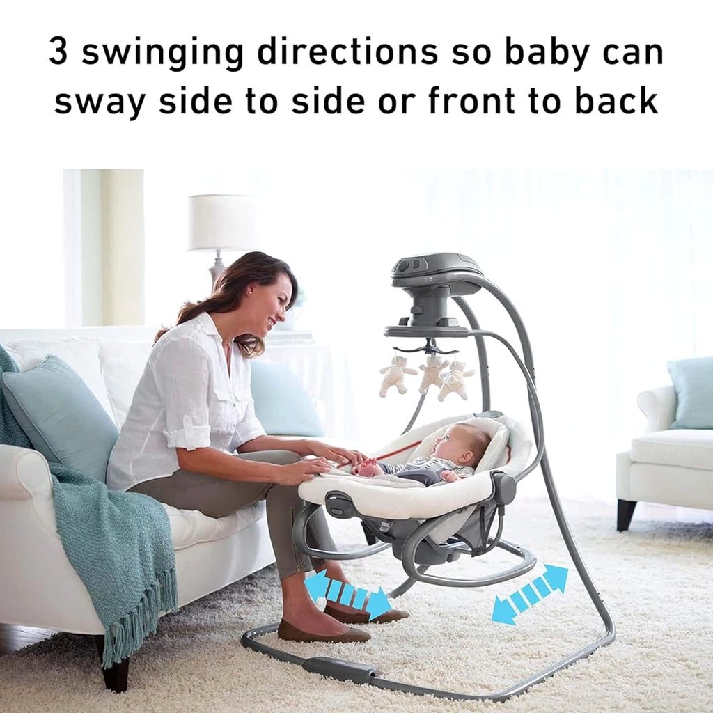 Graco Duetsoothe Swing and Rocker with Removable Swing Seat and 6 Swinging Speed
