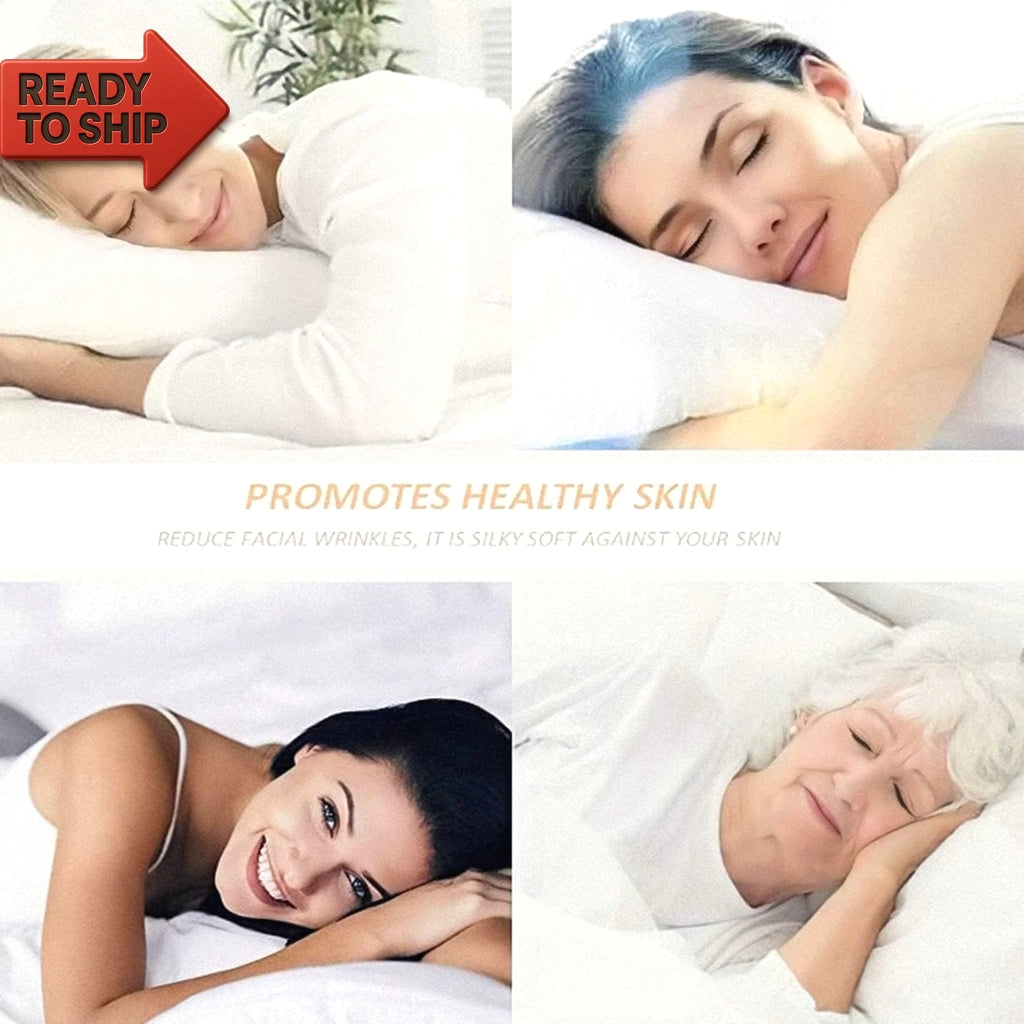 Natural Silk Pillowcase Set of 2 for Hair &Skin - Both Sides 19 Momme 600 Threa